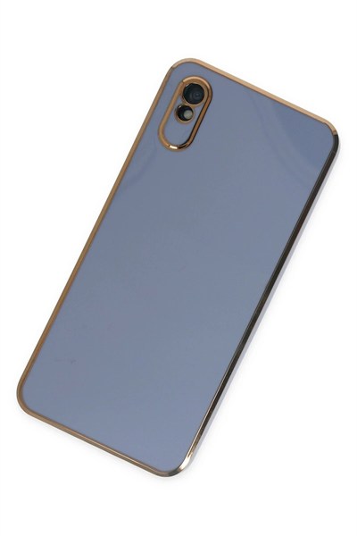 Mey İthalat®   Redmi 9A Kılıf Volet Silikon - Mavi