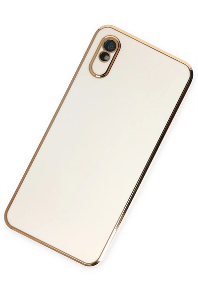 Mey İthalat®   Redmi 9A Kılıf Volet Silikon - Beyaz