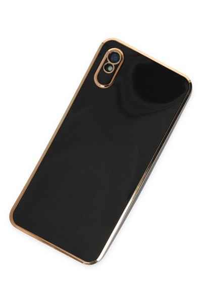 Mey İthalat®   Redmi 9A Kılıf Volet Silikon - Siyah