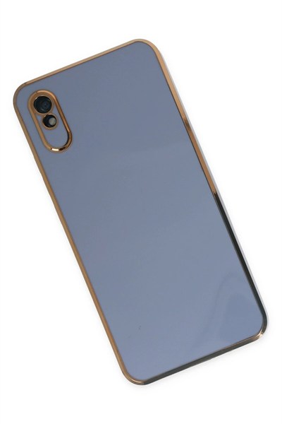 Mey İthalat®   Redmi 9A Kılıf Volet Silikon - Mavi