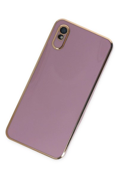 Mey İthalat®   Redmi 9A Kılıf Volet Silikon - Mor