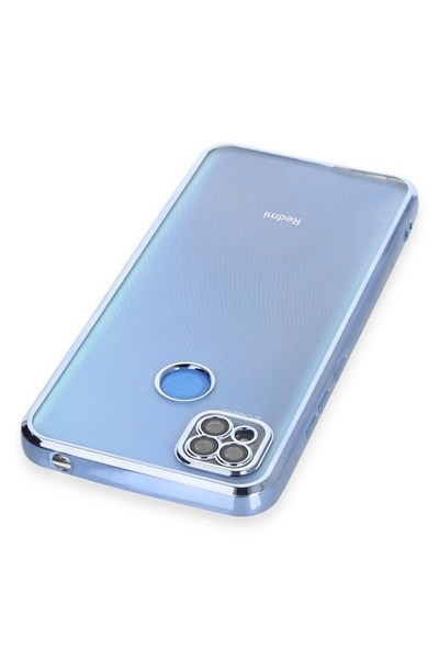 Mey İthalat®   Redmi 9C Kılıf  Lensli Silikon - Açık Mavi