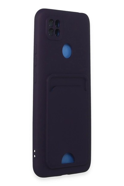 Mey İthalat®   Redmi 9C Kılıf Kelvin Kartvizitli Silikon - Derin Mor