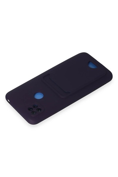 Mey İthalat®   Redmi 9C Kılıf Kelvin Kartvizitli Silikon - Derin Mor