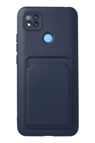 Mey İthalat®   Redmi 9C Kılıf Kelvin Kartvizitli Silikon - Lacivert