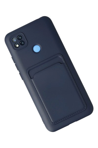 Mey İthalat®   Redmi 9C Kılıf Kelvin Kartvizitli Silikon - Lacivert