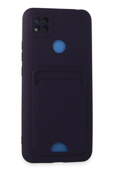 Mey İthalat®   Redmi 9C Kılıf Kelvin Kartvizitli Silikon - Derin Mor