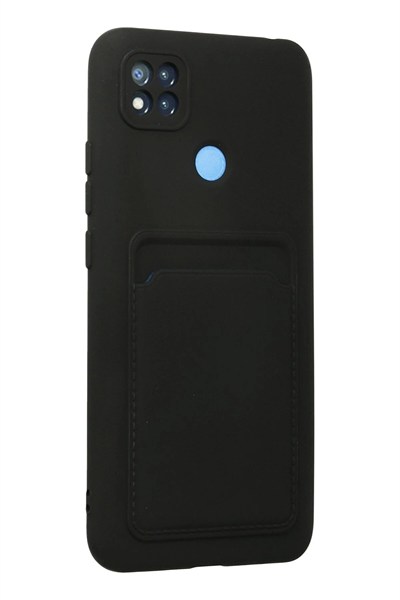 Mey İthalat®   Redmi 9C Kılıf Kelvin Kartvizitli Silikon - Siyah