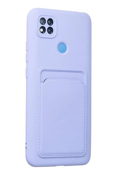 Mey İthalat®   Redmi 9C Kılıf Kelvin Kartvizitli Silikon - Lila