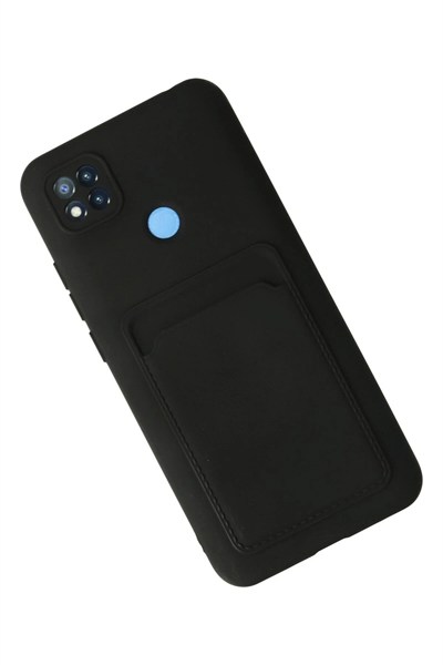 Mey İthalat®   Redmi 9C Kılıf Kelvin Kartvizitli Silikon - Siyah