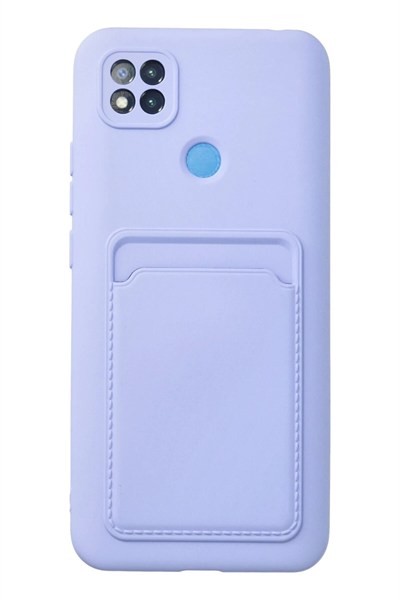 Mey İthalat®   Redmi 9C Kılıf Kelvin Kartvizitli Silikon - Lila