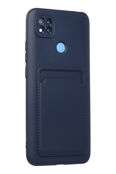 Mey İthalat®   Redmi 9C Kılıf Kelvin Kartvizitli Silikon - Lacivert