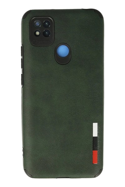 Mey İthalat®   Redmi 9C Kılıf Loop Deri Silikon - Yeşil