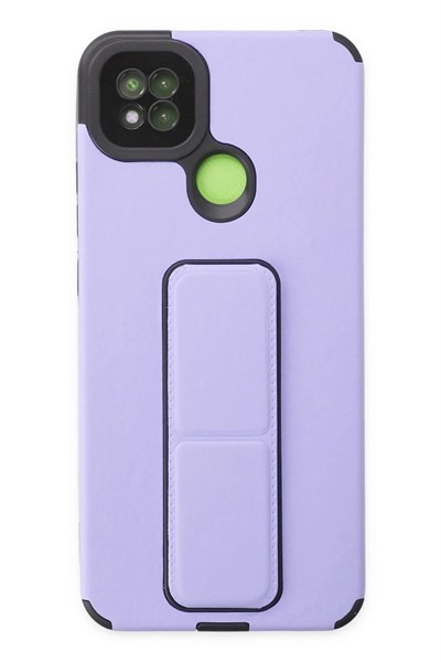 Mey İthalat®   Redmi 9C Kılıf Mega Standlı Silikon - Lila
