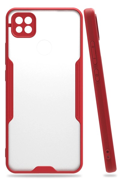 Mey İthalat®   Redmi 9C Kılıf Platin Silikon - Kırmızı