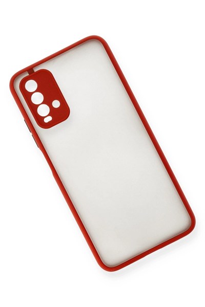 Mey İthalat®   Redmi 9T Kılıf Montreal Silikon Kapak - Kırmızı