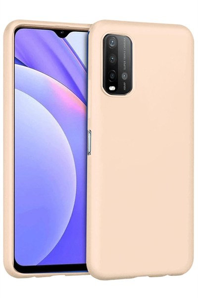 Mey İthalat®   Redmi 9T Kılıf Nano içi Kadife Silikon - Pudra