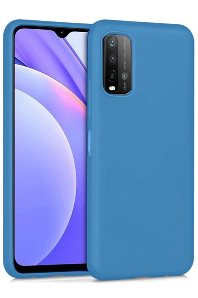 Mey İthalat®   Redmi 9T Kılıf Nano içi Kadife Silikon - Mavi