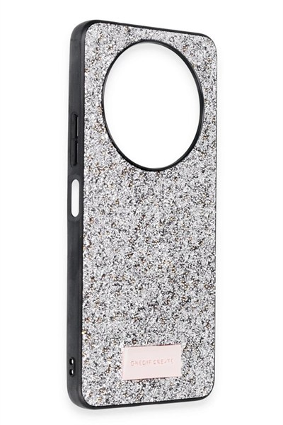 Mey İthalat®   Redmi A3 4G Bright Simli Kapak - Gümüş