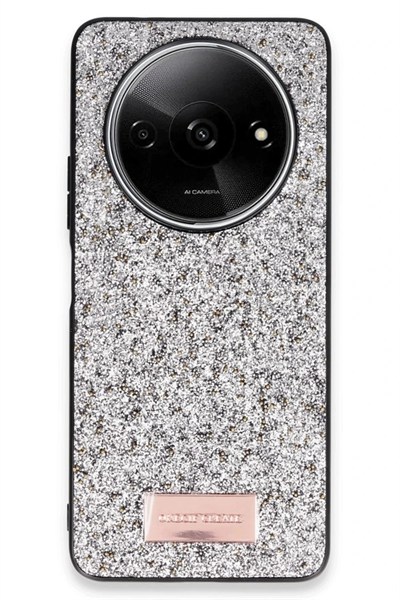 Mey İthalat®   Redmi A3 4G Bright Simli Kapak - Gümüş