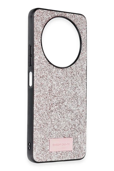 Mey İthalat®   Redmi A3 4G Bright Simli Kapak - Gold