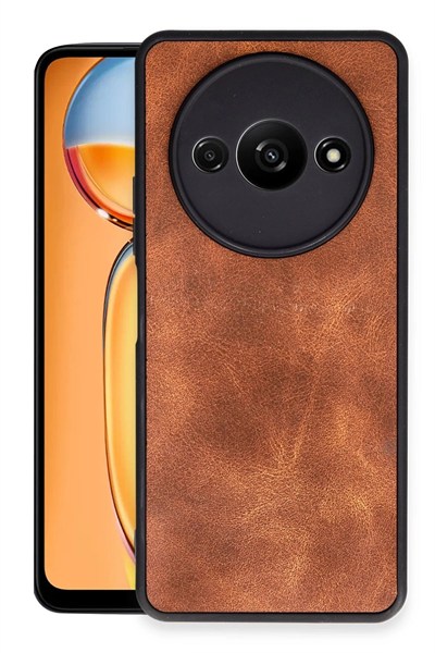Mey İthalat®   Redmi A3 4G Kılıf Aras Deri Kapak - Taba