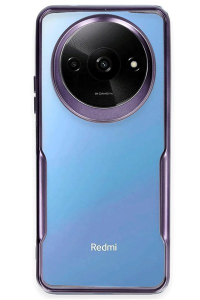 Mey İthalat®   Redmi A3 4G Kılıf Boyi Silikon Kapak - Derin Mor