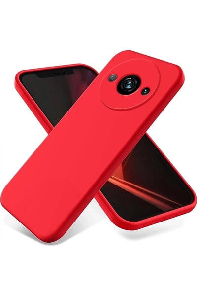Mey İthalat®   Redmi A3 4G Kılıf First Silikon - Kırmızı