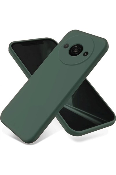 Mey İthalat®   Redmi A3 4G Kılıf First Silikon - Koyu Yeşil