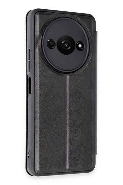 Mey İthalat®   Redmi A3 4G Kılıf Flip Cover - Siyah