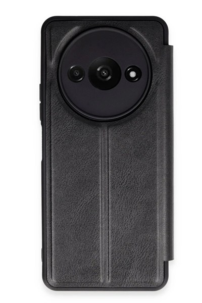 Mey İthalat®   Redmi A3 4G Kılıf Flip Cover - Siyah
