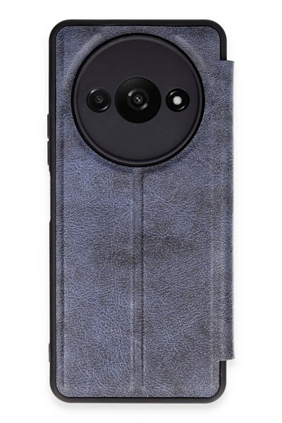 Mey İthalat®   Redmi A3 4G Kılıf Flip Cover - Lacivert