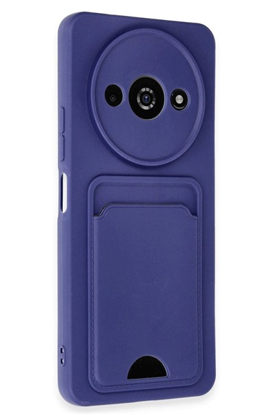 Mey İthalat®   Redmi A3 4G Kılıf Kelvin Kartvizitli Silikon - Lacivert