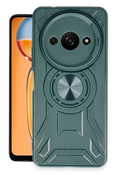 Mey İthalat®   Redmi A3 4G Kılıf Lincoln Silikon - Koyu Yeşil