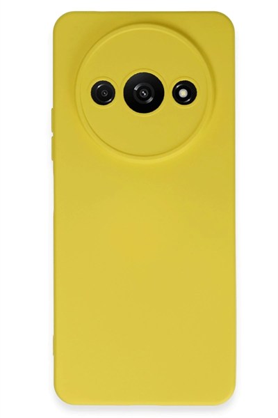 Mey İthalat®   Redmi A3 4G Kılıf Nano içi Kadife Silikon - Sarı