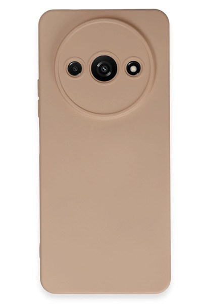 Mey İthalat®   Redmi A3 4G Kılıf Nano içi Kadife Silikon - Pudra
