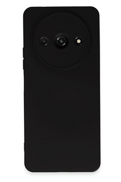 Mey İthalat®   Redmi A3 4G Kılıf Nano içi Kadife Silikon - Siyah