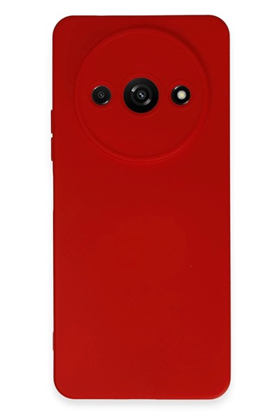 Mey İthalat®   Redmi A3 4G Kılıf Nano içi Kadife Silikon - Kırmızı