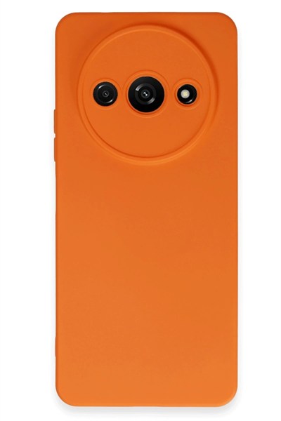 Mey İthalat®   Redmi A3 4G Kılıf Nano içi Kadife Silikon - Turuncu