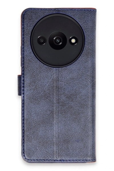 Mey İthalat®   Redmi A3 4G Kılıf Trend S Plus Kapaklı Kılıf - Lacivert