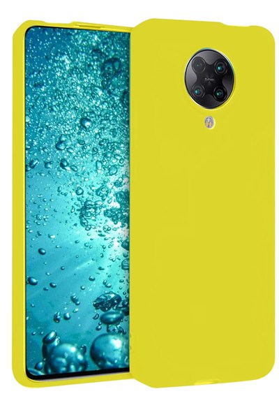 Mey İthalat®   Redmi K30 Pro Kılıf Nano içi Kadife Silikon - Sarı