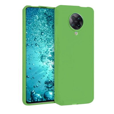 Mey İthalat®   Redmi K30 Pro Kılıf Nano içi Kadife Silikon - Yeşil