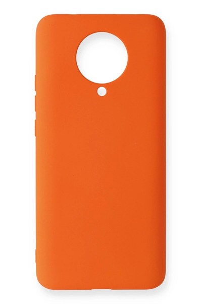Mey İthalat®   Redmi K30 Pro Kılıf Nano içi Kadife Silikon - Turuncu