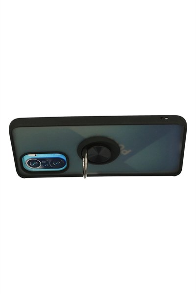Mey İthalat®   Redmi K40 Kılıf Montreal Yüzüklü Silikon Kapak - Siyah