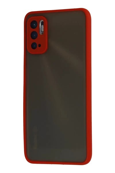 Mey İthalat®   Redmi Note 10 5G Kılıf Montreal Silikon Kapak - Kırmızı
