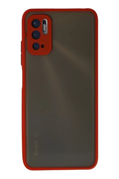 Mey İthalat®   Redmi Note 10 5G Kılıf Montreal Silikon Kapak - Kırmızı