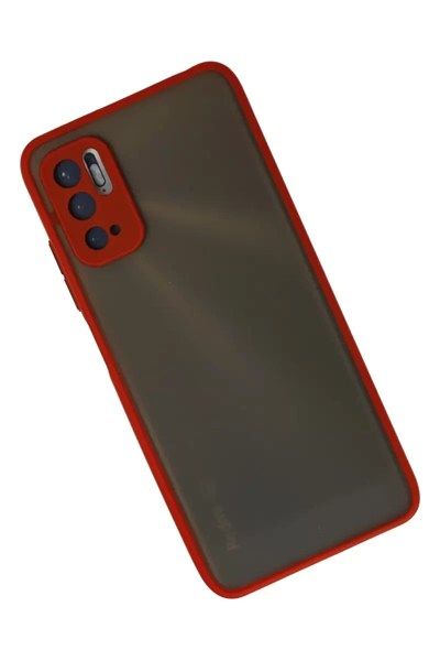 Mey İthalat®   Redmi Note 10 5G Kılıf Montreal Silikon Kapak - Kırmızı