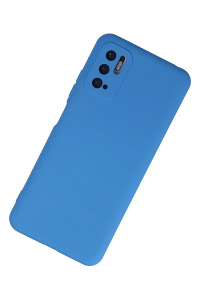 Mey İthalat®   Redmi Note 10 5G Kılıf Nano içi Kadife Silikon - Mavi