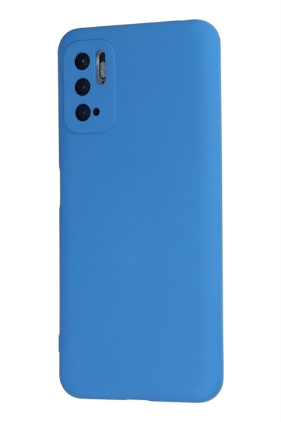 Mey İthalat®   Redmi Note 10 5G Kılıf Nano içi Kadife Silikon - Mavi