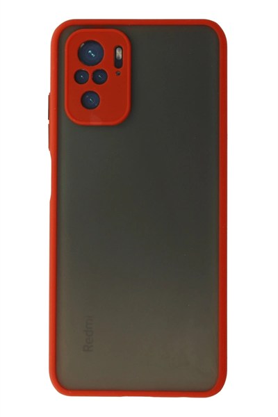 Mey İthalat®   Redmi Note 10 Kılıf Montreal Silikon Kapak - Kırmızı